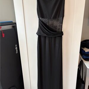 Peppermayo Black One Shoulder Sleeveless Maxi Gown